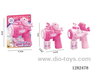 Light-Up Dolphin Bubble Gun 70ML (Batteries Not Included)