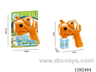 Light-Up Clownfish Bubble Gun 70ML (Batteries Not Included)