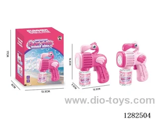 Light-Up Flamingo Bubble Gun (70ml) - Battery Not Included