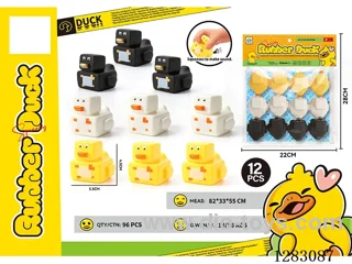 Vinyl BB Whistle Duck Toy 12PCS