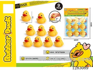 Vinyl BB Whistle Duck Toy - large 9PCS