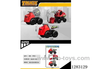 Free wheel construction vehicle 3PCS