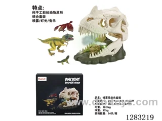 Dinosaur head with light/spray not included battery