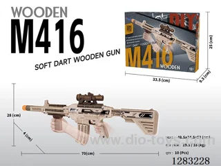 DIY Wooden soft bullet gun included battery
