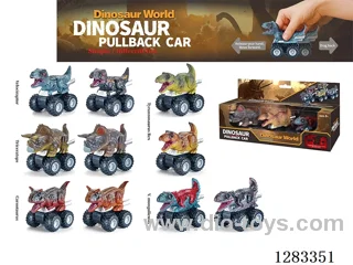dinosaur pull back car 3PCS