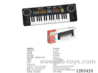 37-key Electronic Keyboard with Microphone and USB Cable