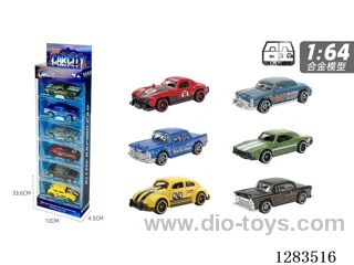 1:64 free wheel alloy car 6PCS