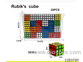 (Standard Label) 3x3 3.0 Black Rubik’s Cube (24-PCS Set, Per PCS Price)