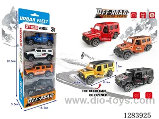 1:43 pull back alloy car W L/M 4PCS