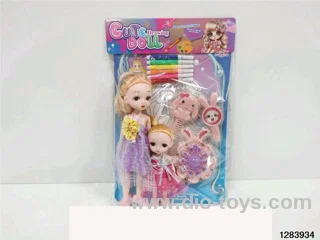9-inch doll with 6-inch doll painting