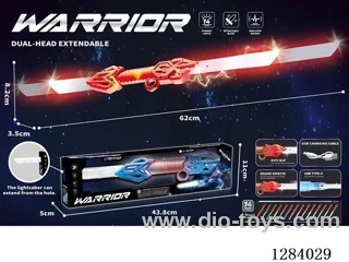Double-Edged Retractable Sword included battery