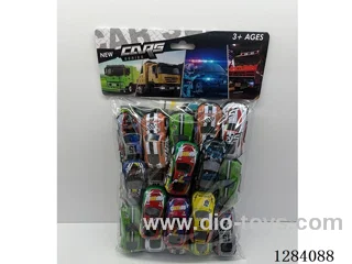 Numbered Metal pull back Cars + Map (21PCS)