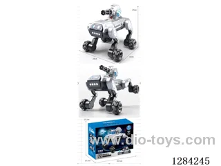 RC Robot Dog 2.4G W L/M / Programmable Movements / Built-in Voice / Touch Sensing / Spray / Dancing. English/Russian included battery