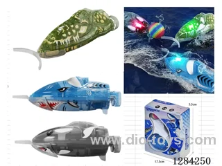Mini RC Boat, 2.4G, Water Detection, Power-Off When Out of Water, Lights, Auto-Center, With Water Ball included battery