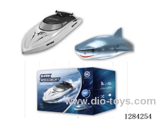 RC Boat, Shark Design, 2.4G, Water Detection, Auto-Shutdown When Out of Water included battery