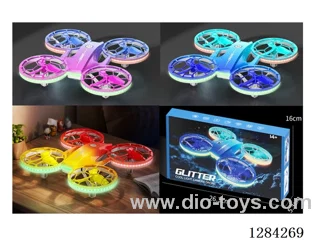 RC Quadcopter 2.4G Altitude Hold, Lights, Multiple Speed Settings included battery