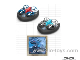 3-in-1 Land, Sea, and Air Mode 2.4 GHz RC Drone with Altitude Hold, Lights, and Multiple Speed Settings included battery