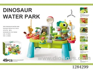 Dinosaur Water Play Set, Electric Water-Spouting Sink 45 PCS (Spray Dinosaur) – Batteries Not Included: 4 x 1.5V AA + 2 x 1.5V AAA