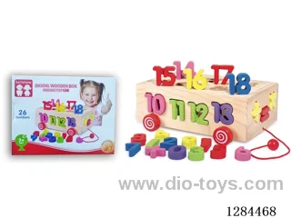 Wooden Educational Toy Number Trailer