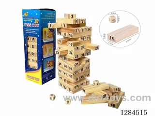 Wooden 54PCS Number Jenga - 6.3