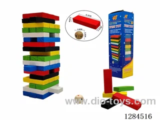 Wooden 54PCS Color Jenga - 6.3