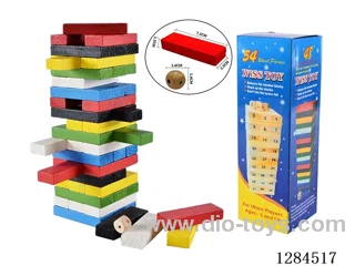 Wooden 54PCS Color Jenga - 7.3