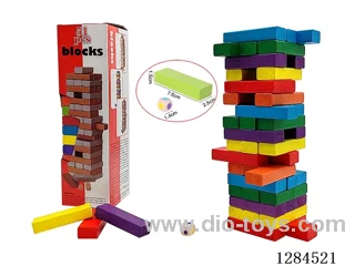 Wooden 51PCS Color Jenga - 7.5