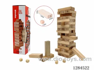 Wooden 54PCS Number Jenga - 7.5