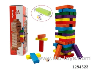 Wooden 54PCS Color Jenga - 7.5