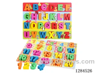 Wooden Alphabet and Number Learning Board