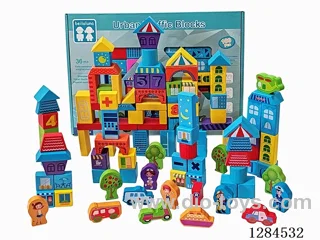 Wooden Scenario Building Blocks 100PCS - City