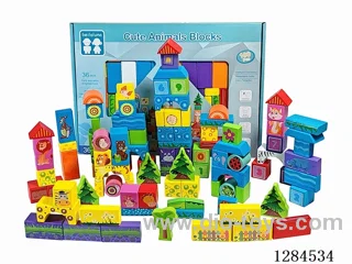 Wooden Scenario Building Blocks 100PCS - Animals