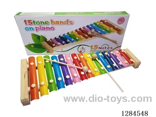 Wooden 15-Note Hand-Strike Xylophone