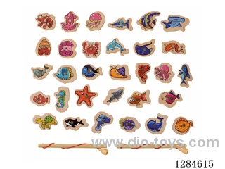 Wooden Ocean Magnetic Fishing Set (31 PCS)