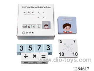 Wooden Building Block Cube “24-Point” Game - Single-Player