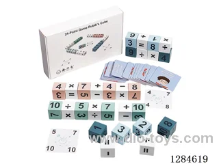 Wooden Building Block Rubik's Cube 24-Point Game - 4-Player Version