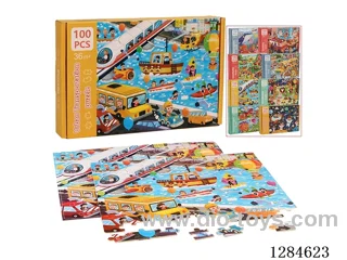 Wooden Assorted Scenes Puzzles (100 PCS) - Assorted