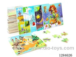 Wooden Educational Puzzles (16PCS Assortment)