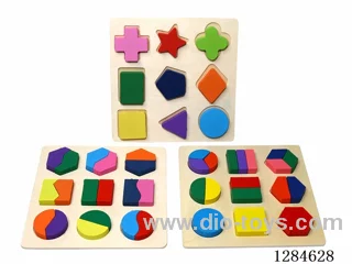 Wooden Geometric Shape Recognition Boards (Assorted)