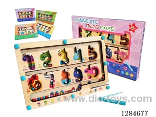 Wooden Number Maze Pen-Tracing Bead Game