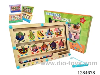 Wooden Fruit Maze Pen-Tracing Bead Game