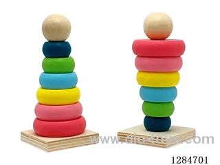 Wooden 7-Tier Rainbow Tower