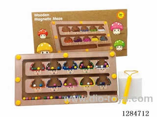 Wooden Magnetic Bead Mushroom Maze