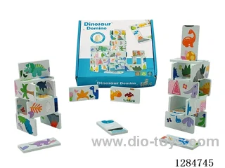 Wooden Dinosaur Dominoes (28 PCS)