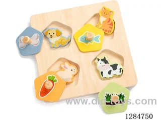 Wooden Food Chain Matching Puzzle Board