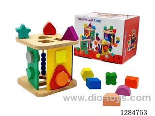 Wooden 13-Hole Quadrilateral Puzzle Box