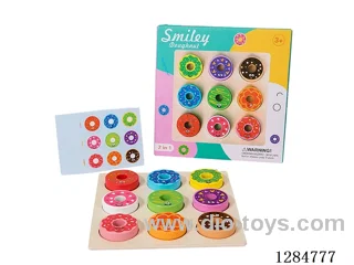 Wooden Donut Block Puzzle Matching Set