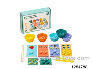 Wooden Fruit Math Bead Clips