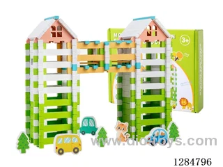 Wooden Mortise-and-Tenon Building Blocks - 120 PCS