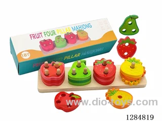 Wooden Fruit Four-Pillar Set